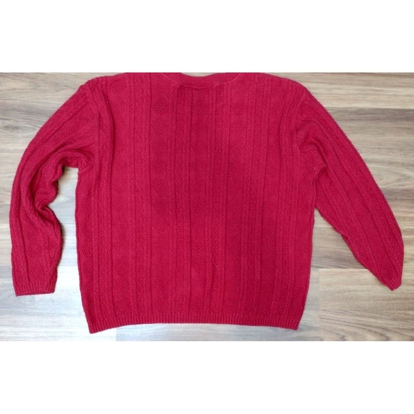 Northern Reflections SWEATER RED Vintage WOMEN Cotton Sweater Size XLARGE CANADA - Picture 7 of 8